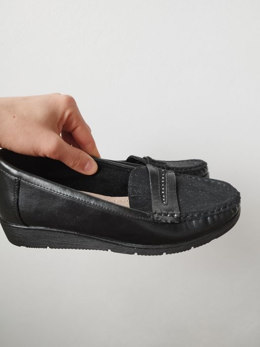 Buty damskie półbuty mokasyny czółenka soft space