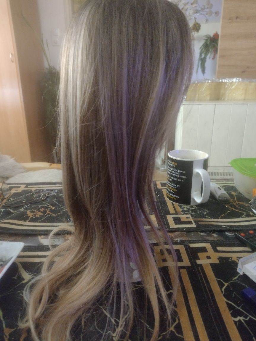 Peruka damska blond ombre