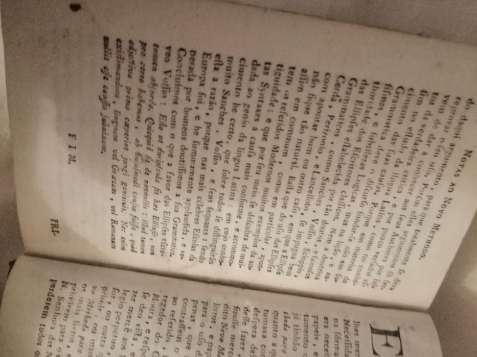 Livro "NOVO METHODO Da Grammatica Latina"
