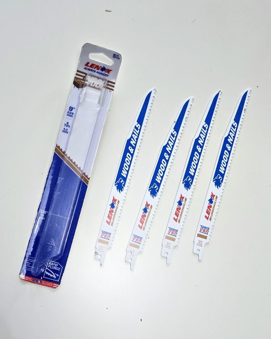 Lenox brzeszczoty piły szablastej do drewna z gwoździami 229 mm 4 szt.