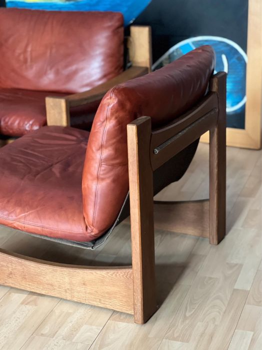 Brutalizm zestaw mebli do salonu: sofa 2os +fotel+stolik kawowy łupek