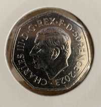 Монета 50 пенсов Коронація Чарльз ІІІ Великобританія