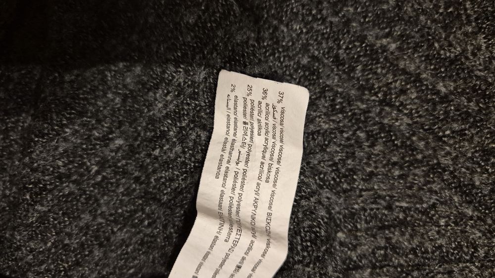 Ciemnoszary sweter L Pull&Bear