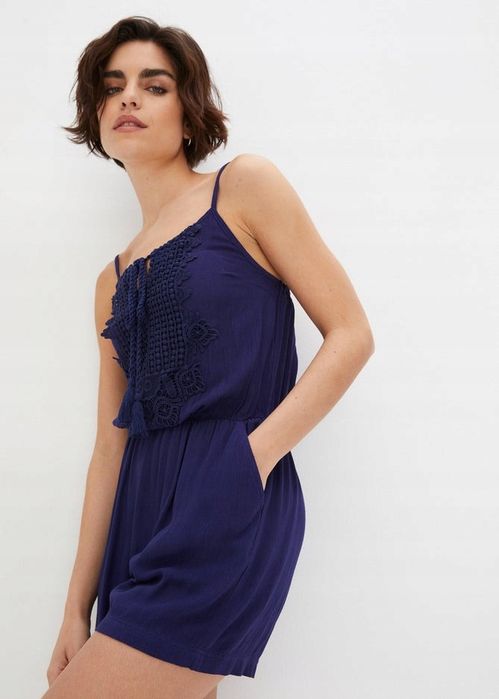 B.P.C kombinezon letni granatowy boho ^40