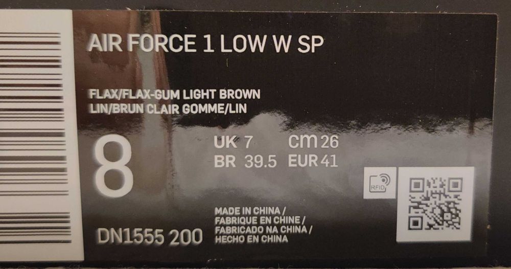 Sapatilhas Nike Air Force 1 x Supreme Wheat