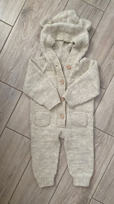 Теплий чоловічок, вʼязаний ромпер