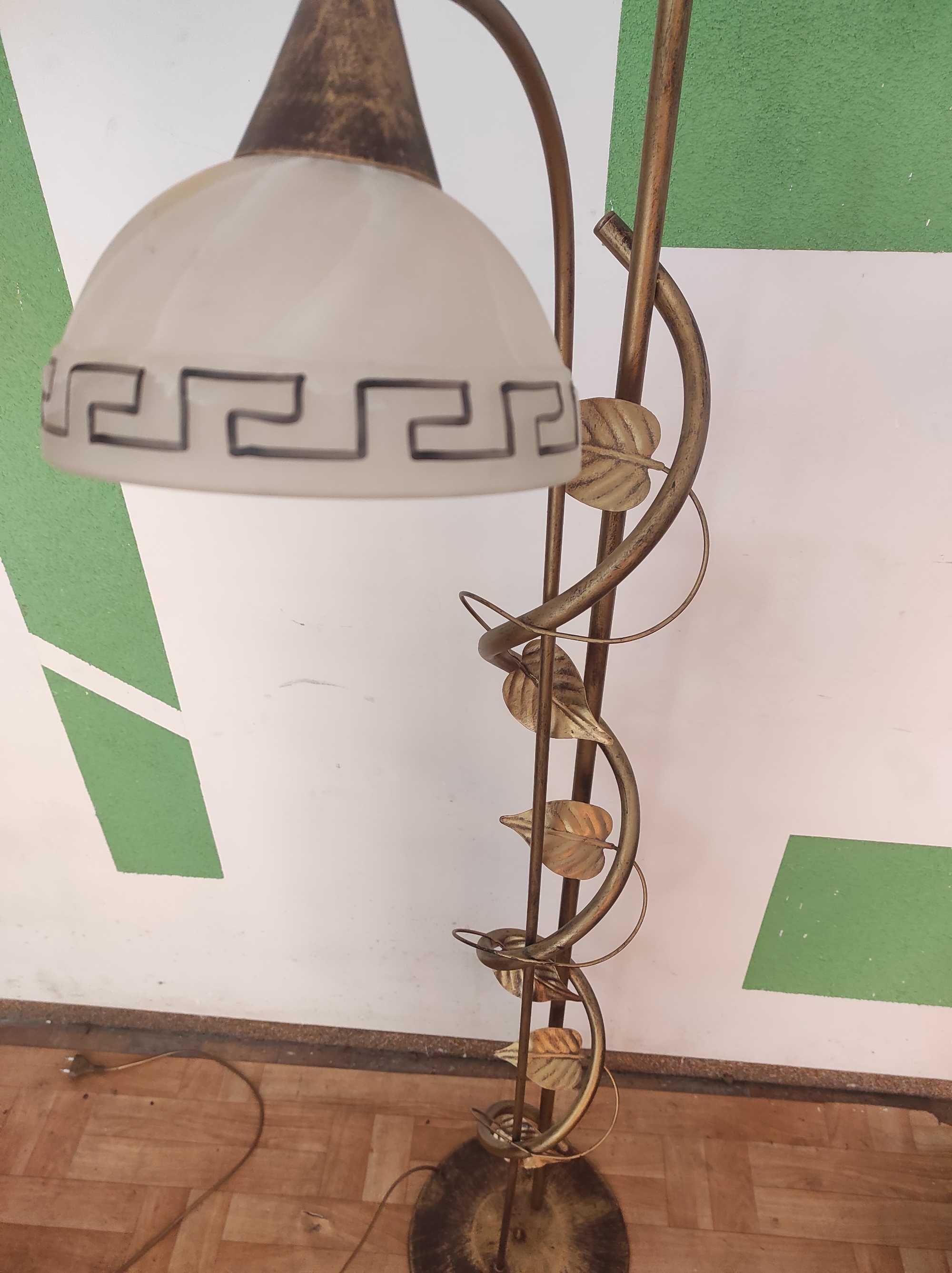 Lampa stojąca salonowa, podłogowa 182 cm. Bluszcz metaloplastyka