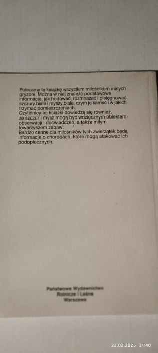 Szczur biały ,mysz biała - poradnik chowu-Mirosław Huszcz