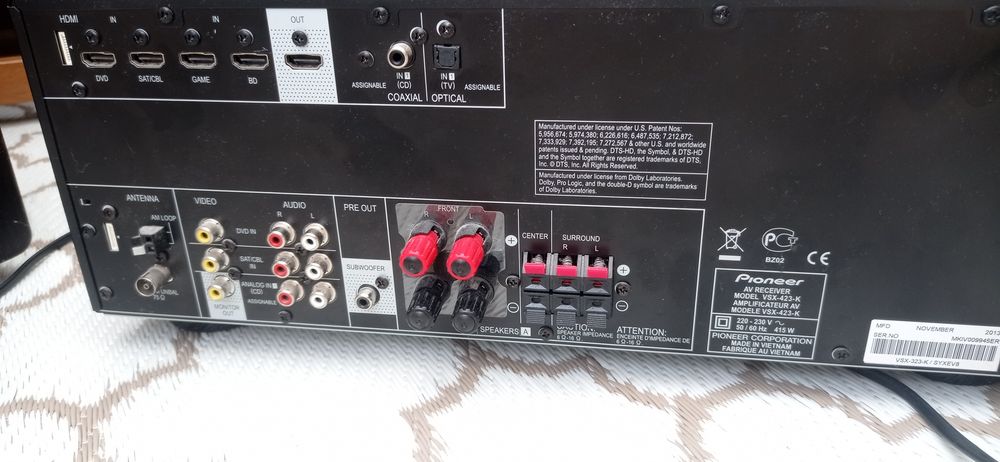 Głośniki amplituner