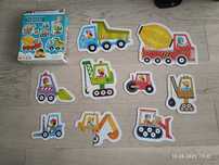 Puzzle pojazdy na budowie