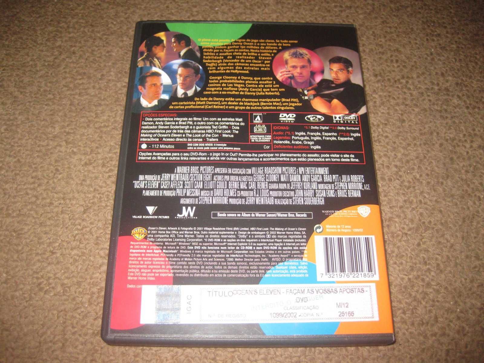 DVD "Ocean's Eleven" com Brad Pitt
