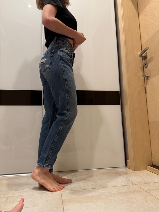 Джинси висока посадка, рівні, s розмір