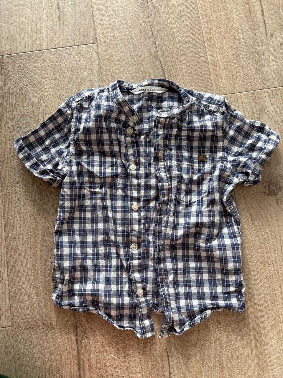 Koszula z krótkim rękawem w kratkę H&M, r. 98 (2-3 lata)