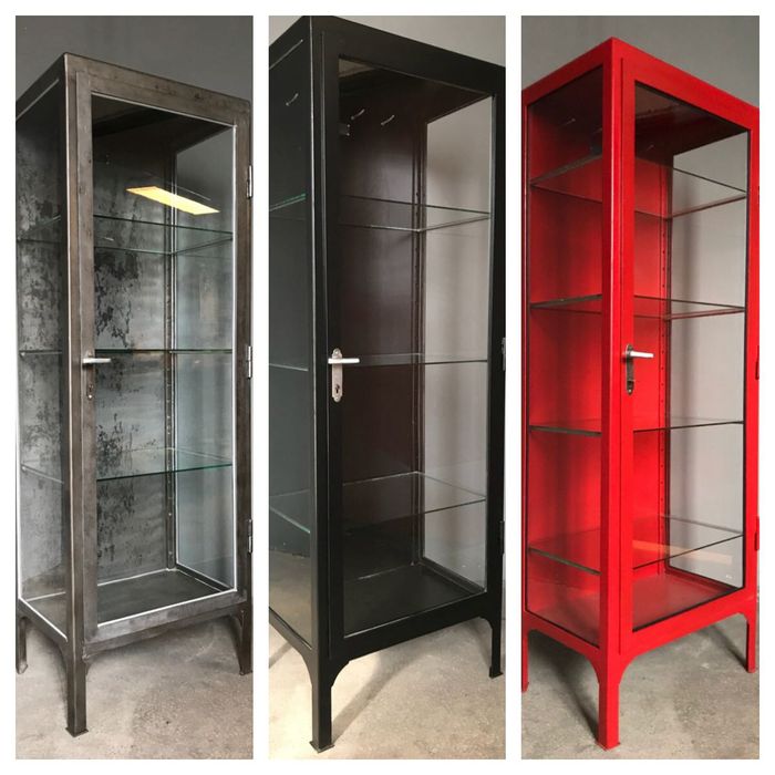 Witryna LOFT szafa INDUSTRIALNA przeszklona szafka medyczna