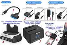 Адаптер докстанция USB 3.0 на SATA для подключения HDD и SDD 2,5"/3,5"