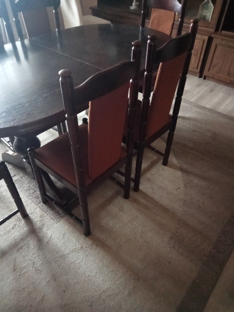 Stół 6 krzeseł ława