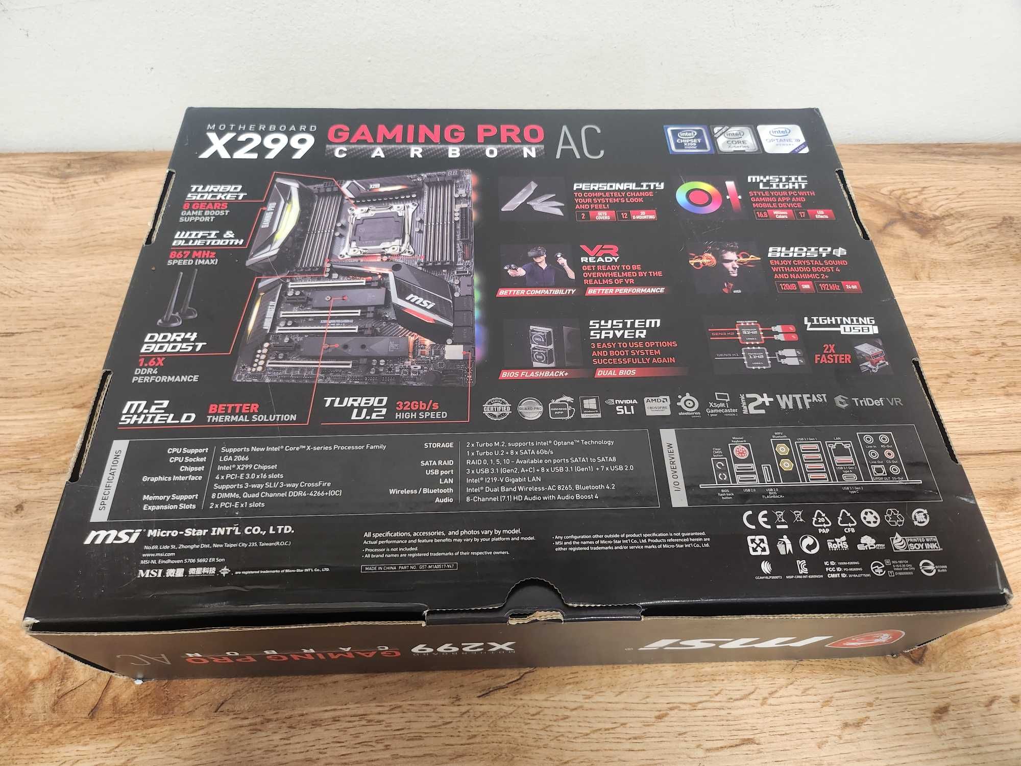 Płyta główna Msi x299 gaming pro carbon