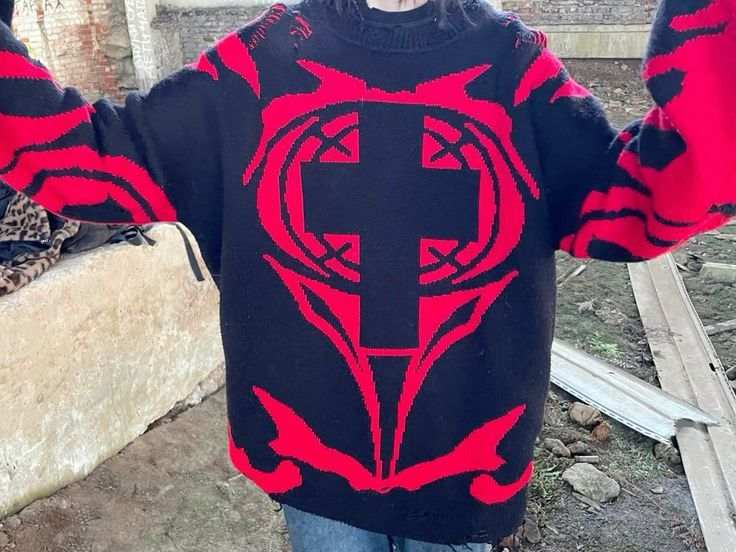 мерч СМН "satan club" Новый свитр оверсайз