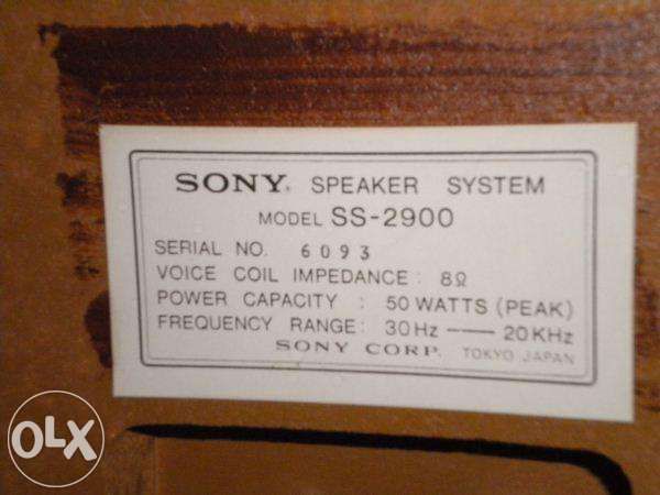 Colunas Sony SS - 2900