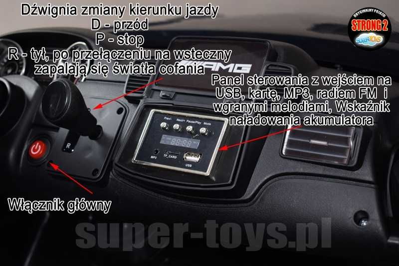 Auto Dla 2 Dzieci Mercedes 4 silniki Piękny Samochód Na akumulator