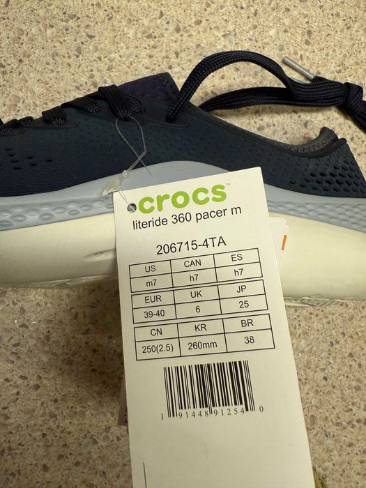 Nowe Buty Crocs Literide Pacer 360 m7, 39-40, długość 25,5 - 26cm