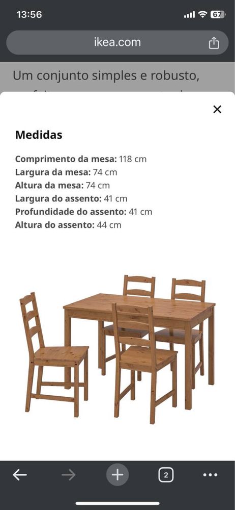 Table with chairs IKEA