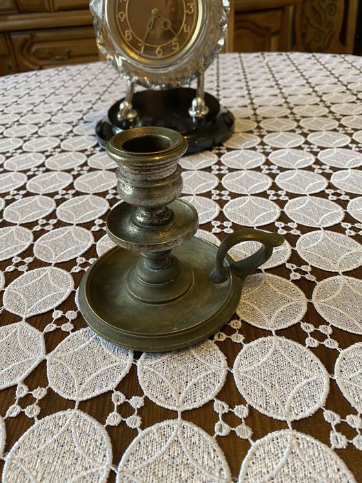 Świecxnik- Kaganek Mosiężny