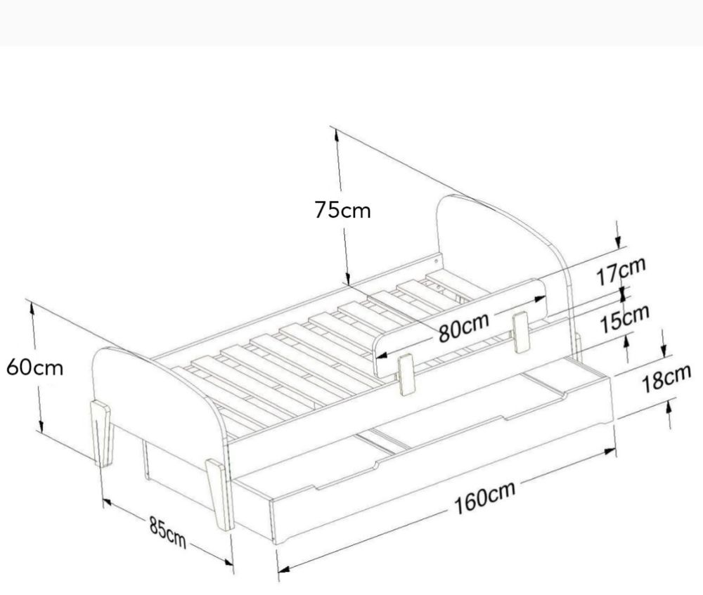 Nie Ikea Normastore  łóżko dziecięce 160x80  Retro skandynawskie