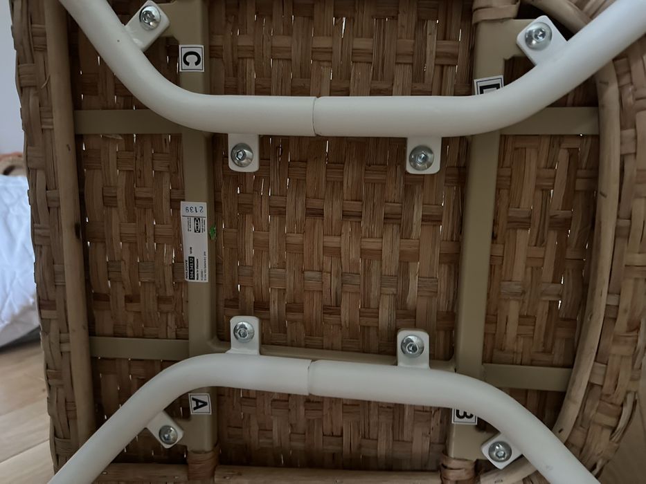 2 krzesła rattanowe ikea nilsove