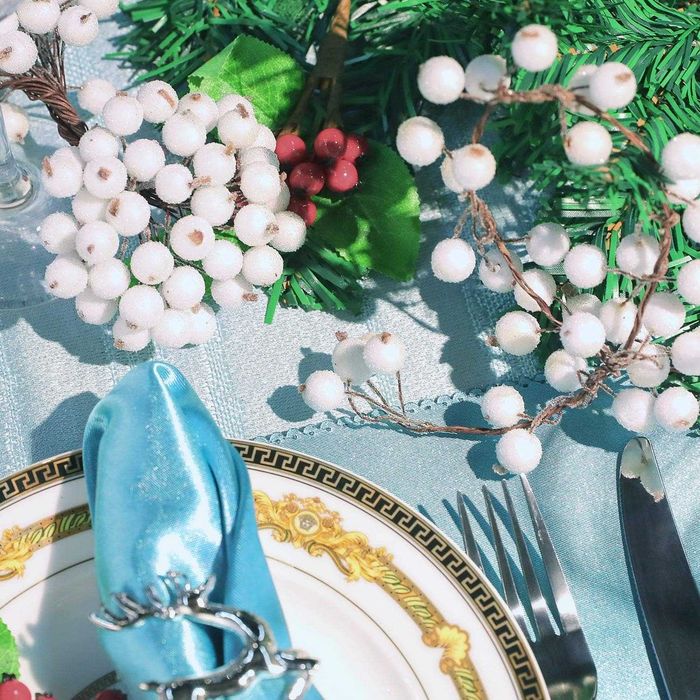 200 szt. sztuczne owoce jagody ozdoby świąteczne DIY białe