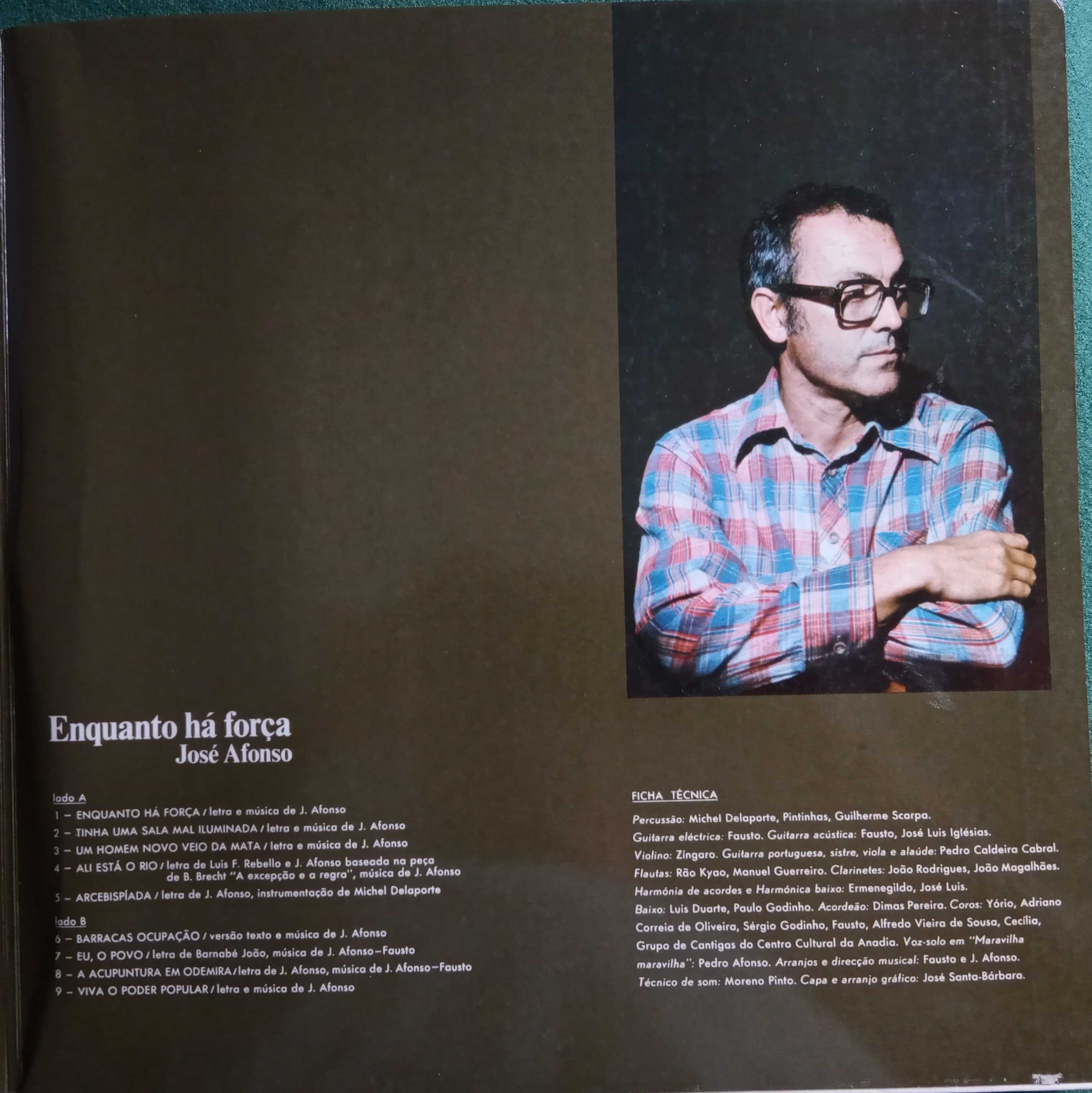 José Afonso	- - - - -		Enquanto Há Força	- - - - -	LP