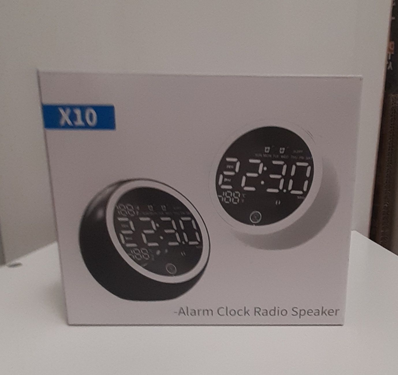 X10 Lampka nocna Bluetooth5.0 Głośnik Budzik Radio Zegar stacjonarny Ł