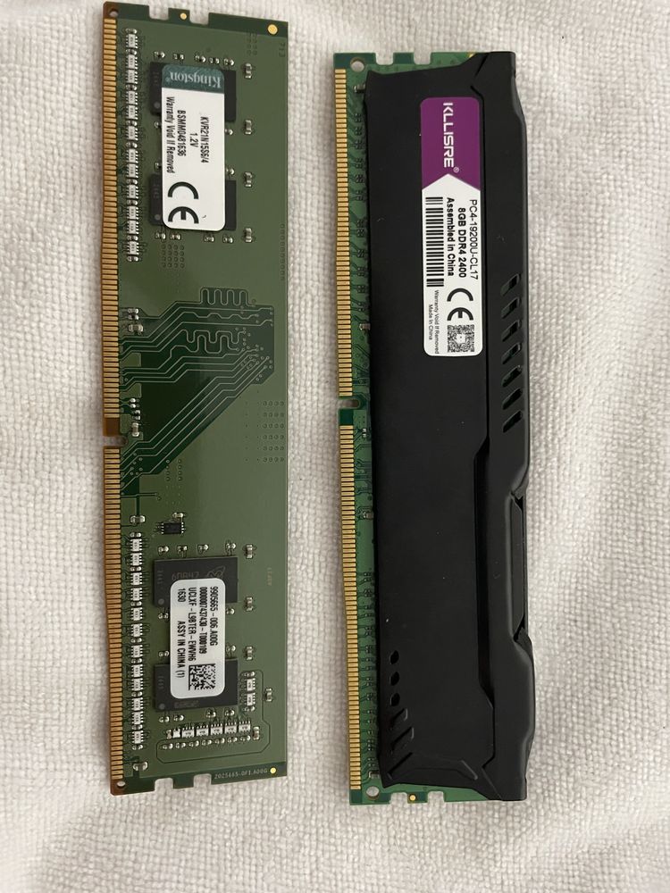 Оперативная память DDR4 12гб ( Kllisre 8gb и kingstone 4gb )