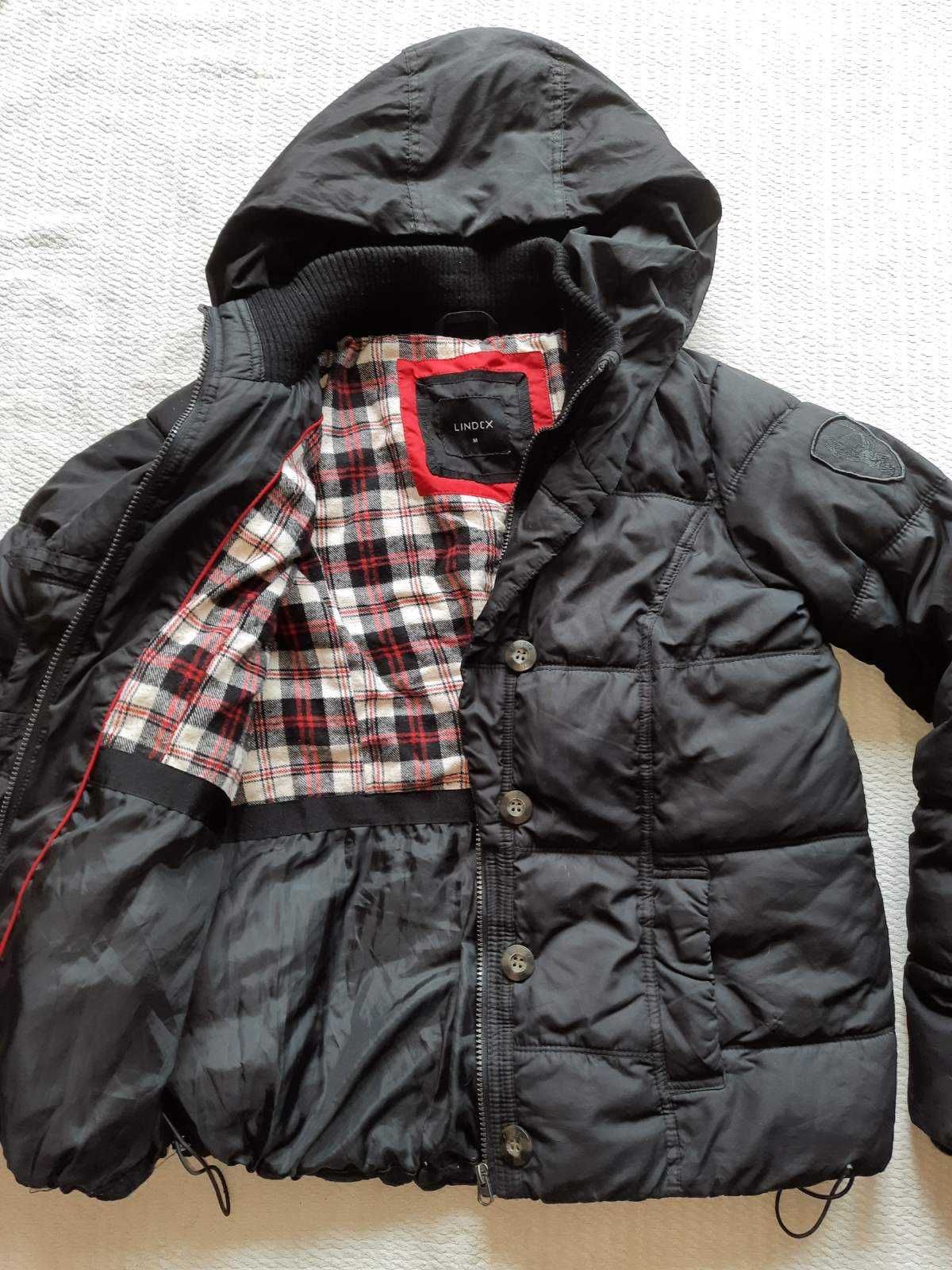 Подростковая теплая зимняя куртка Lindex с капюшоном размер М