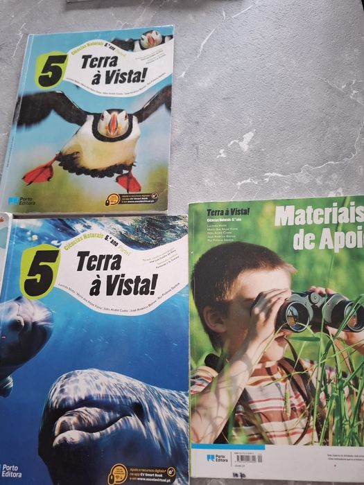 Manual e livro de fichas de Ciências Naturais 5° ano. Manual Português