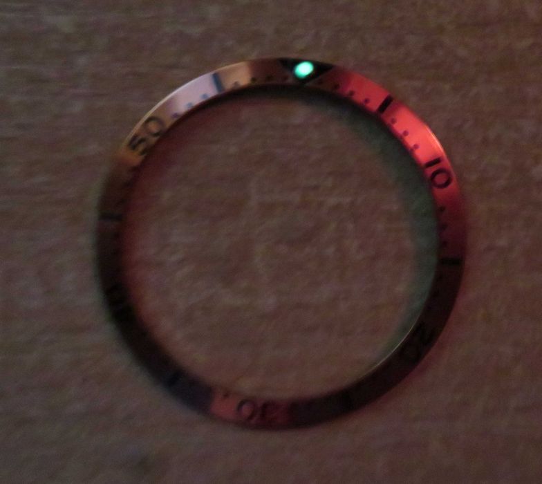 bezel pierscień aluminiowy luna zegarek typu diver