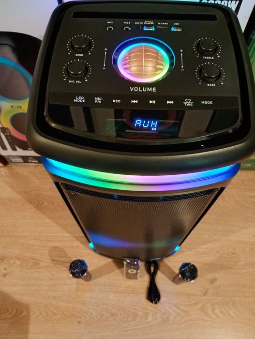 Блютуз караоке акустики GeDi-95(SD,USB,FM) ПультДУ,2микрофона