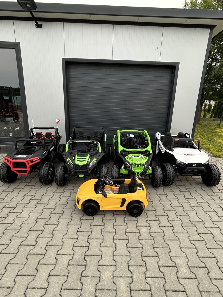 Auto na akumulator dwuosobowe 24V 4x200Watt Miękkie koła Skóra BUGGY