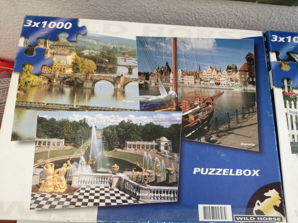 Puzzles triplos de 1000 peças