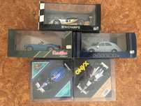 5 miniaturas 1/43 Minichamps, Onix, DetailCars etc