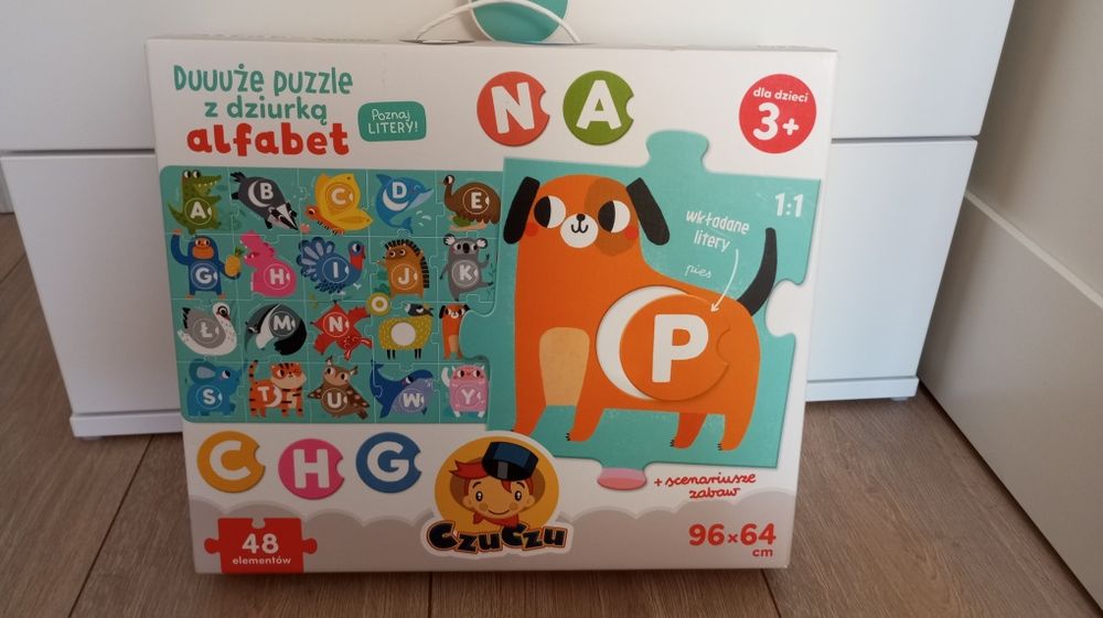 CzuCzu duże puzzle z dziurką, alfabet