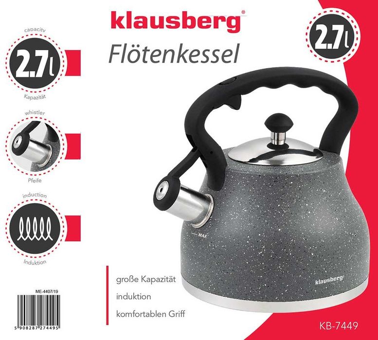 Czajnik Z Gwizdkiem Klausberg 2,7L Kb-7449