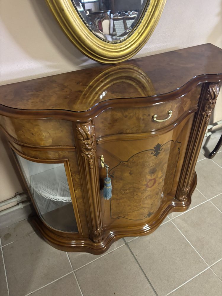Włoska Komoda Szafka Witryna Barek 113 cm Cudo Stylowa Meble Stylowe
