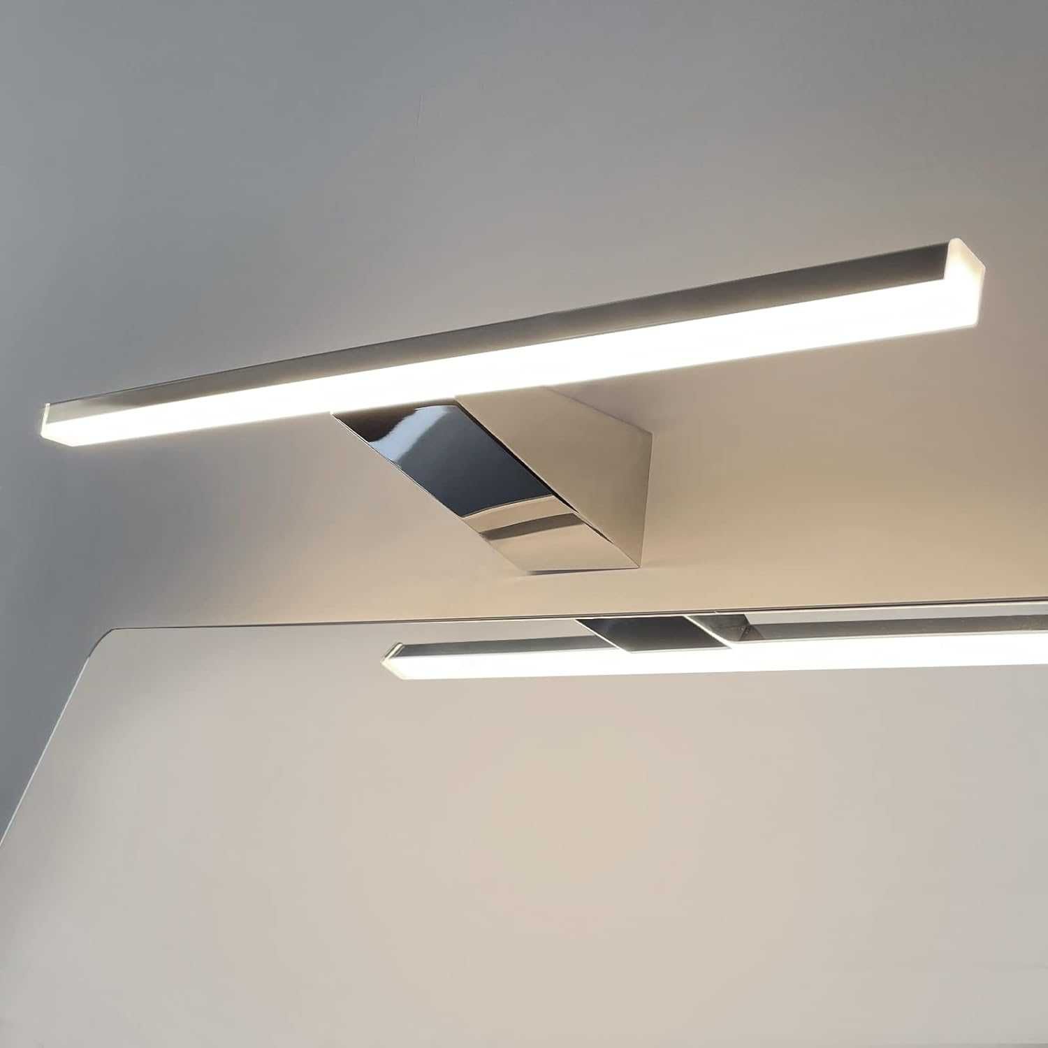 Lampa ścienna łazienkowa stal 40cm 800lm IP44 LED