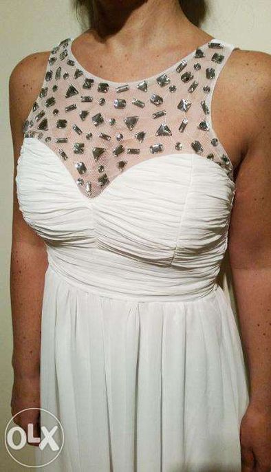suknia ślubna sukienka wesele diamenty kamienie M 38