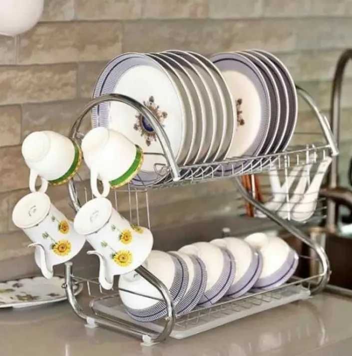 Стойка сушилка для хранения посуды из нержавеющей стали Сушка посуды