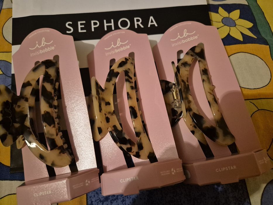 3 sztuki! Nowe! INVISIBOBBLE klamra spinka do włosów PANTERKA SEPHORA!