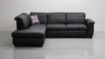 THI DESIGN NAROŻNIK rogówka kanapa eko skóra czarna sofa salon