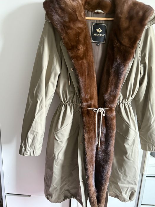 Парка Mehavelur з Норковими бортами та капюшоном! Люкс якість!