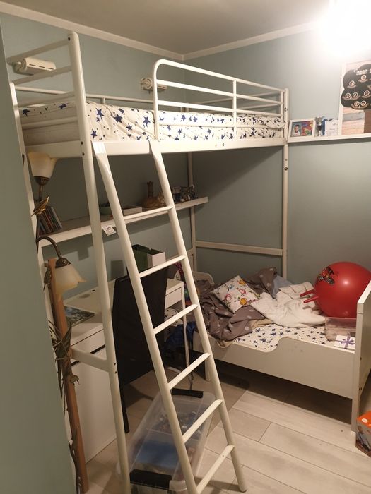 Ikea Svarta Łóżko na Antresoli